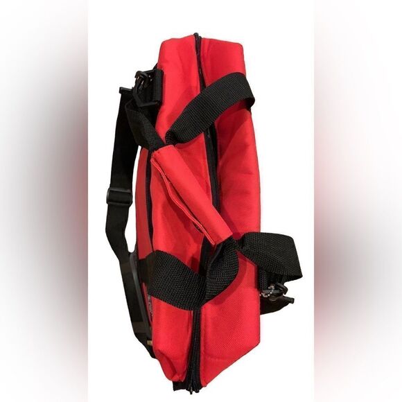 NWOT Polar Jacket Red collapsible Packable travel Crossbody cooler - Picture 4 of 6